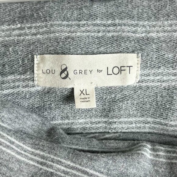 Lou & Grey Striped Signature Softblend Lite Cowl Top Preowned condition, gently - Picture 6 of 7